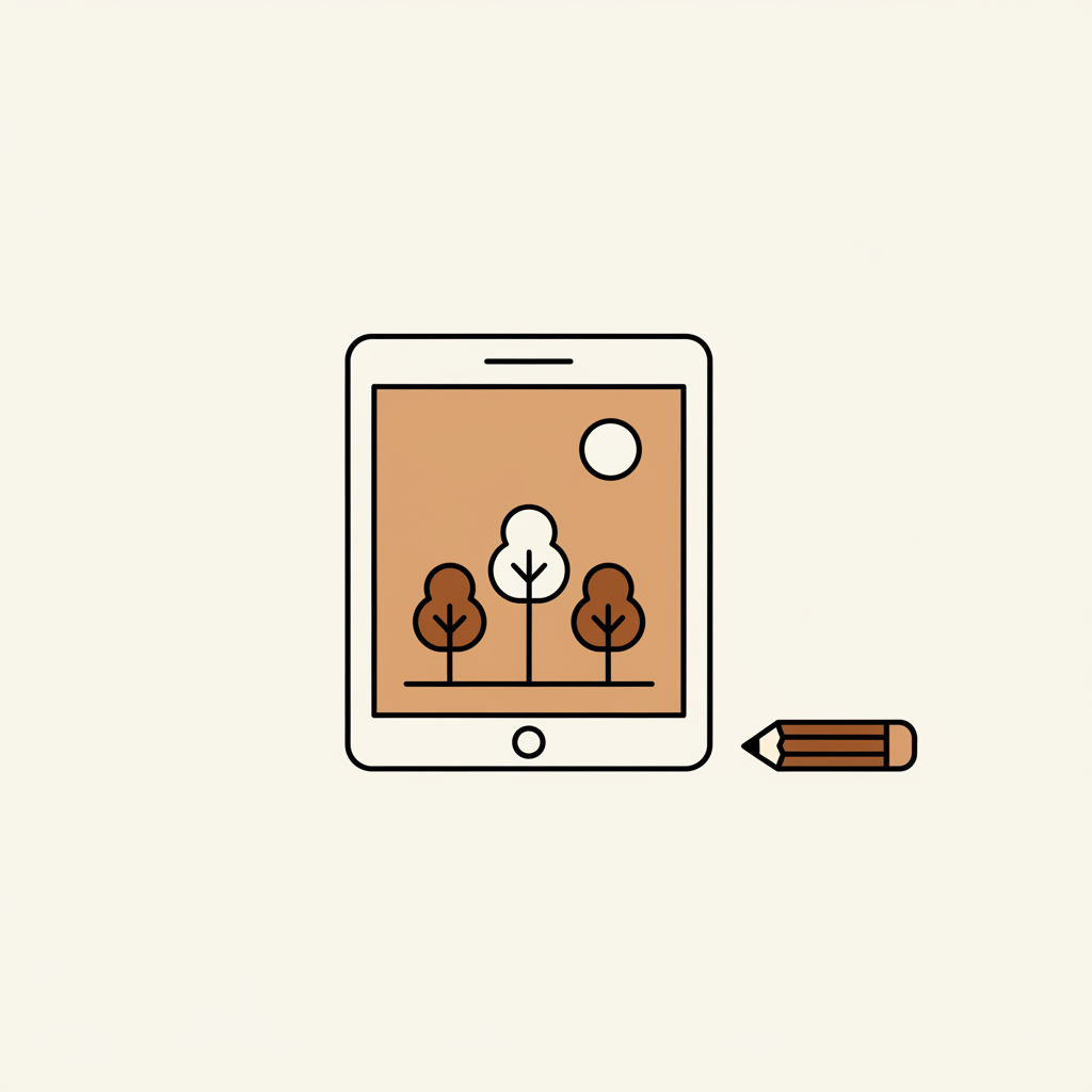 Trẻ em xem video giáo dục trên tablet màn hình lớn