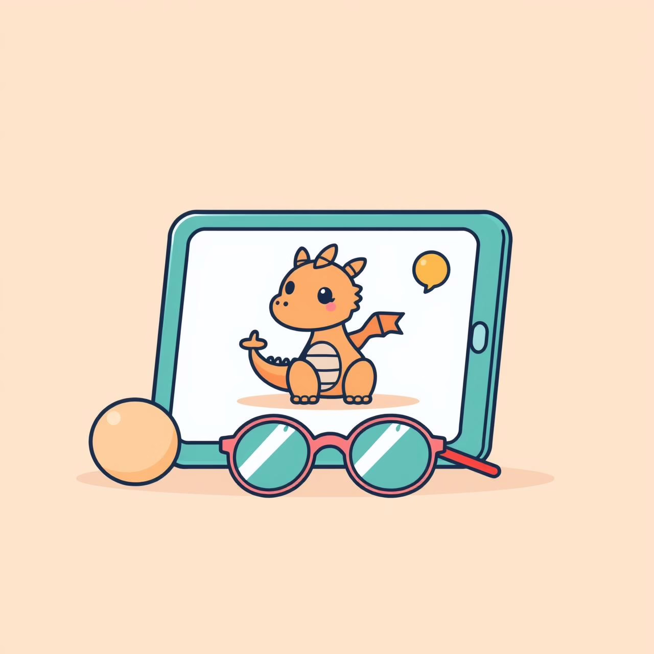 Fille de 7 ans parlant à un écran avec curiosité