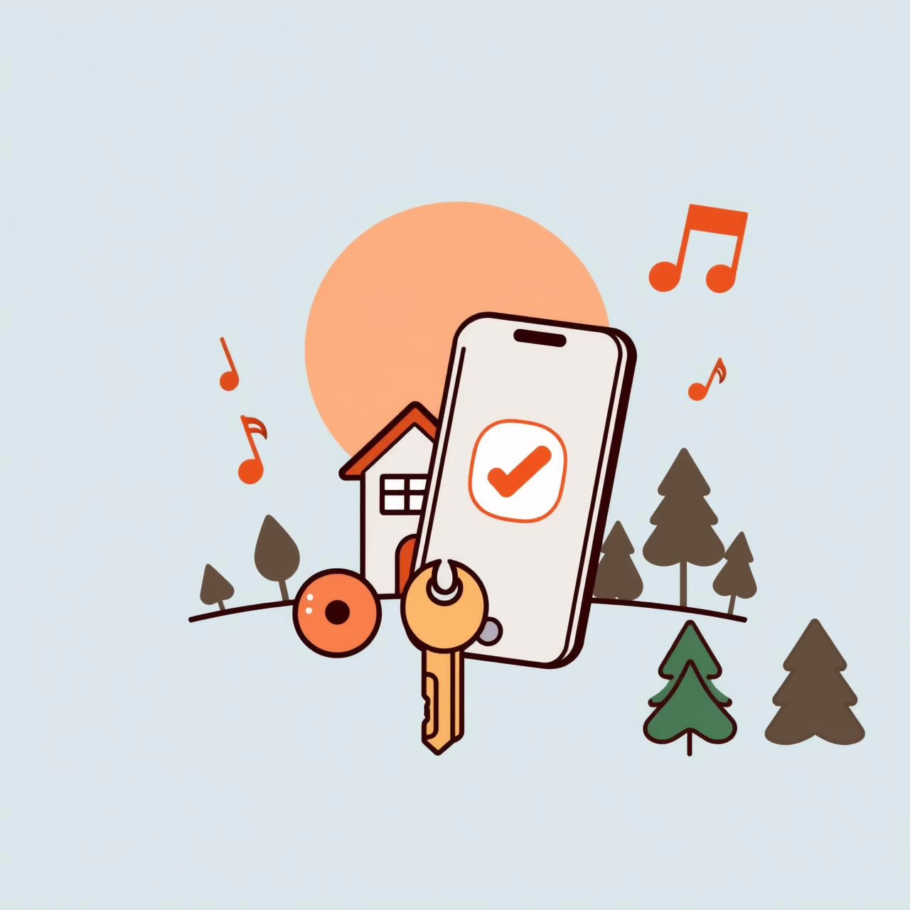 Clés suspendues symbolisant l'accès contrôlé au numérique