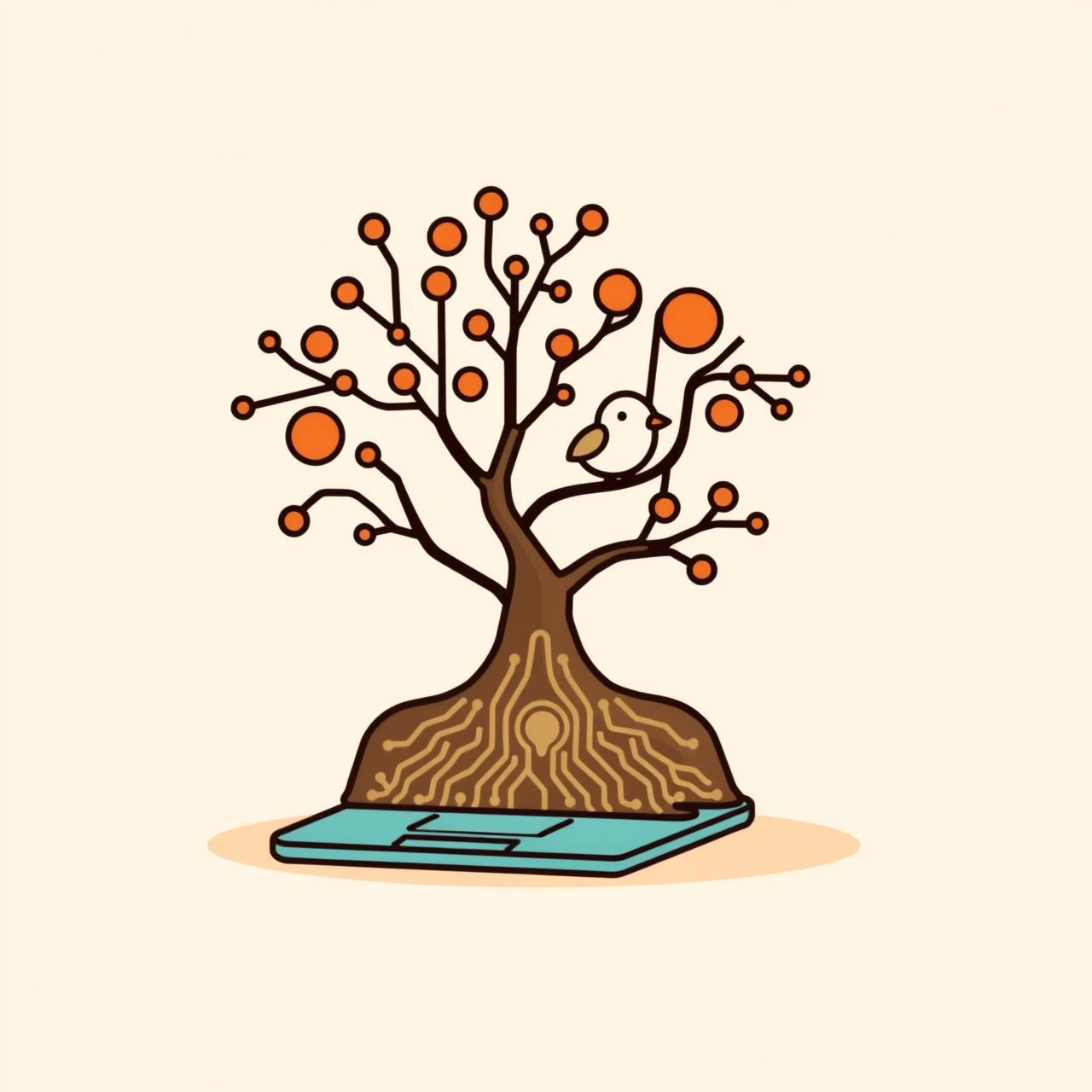 親子でAIについて話し合う温かい情景