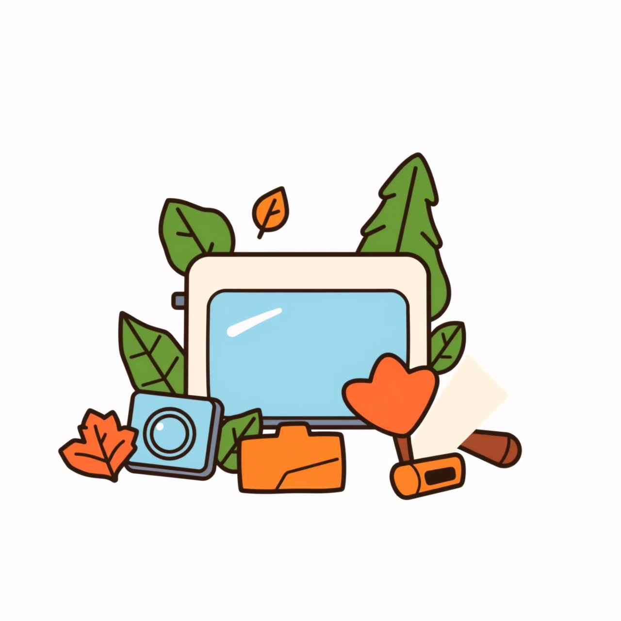 Famille jouant avec des objets créatifs hors écran