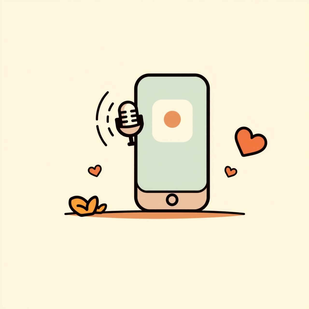 스마트폰으로 목소리 검사하는 어린이