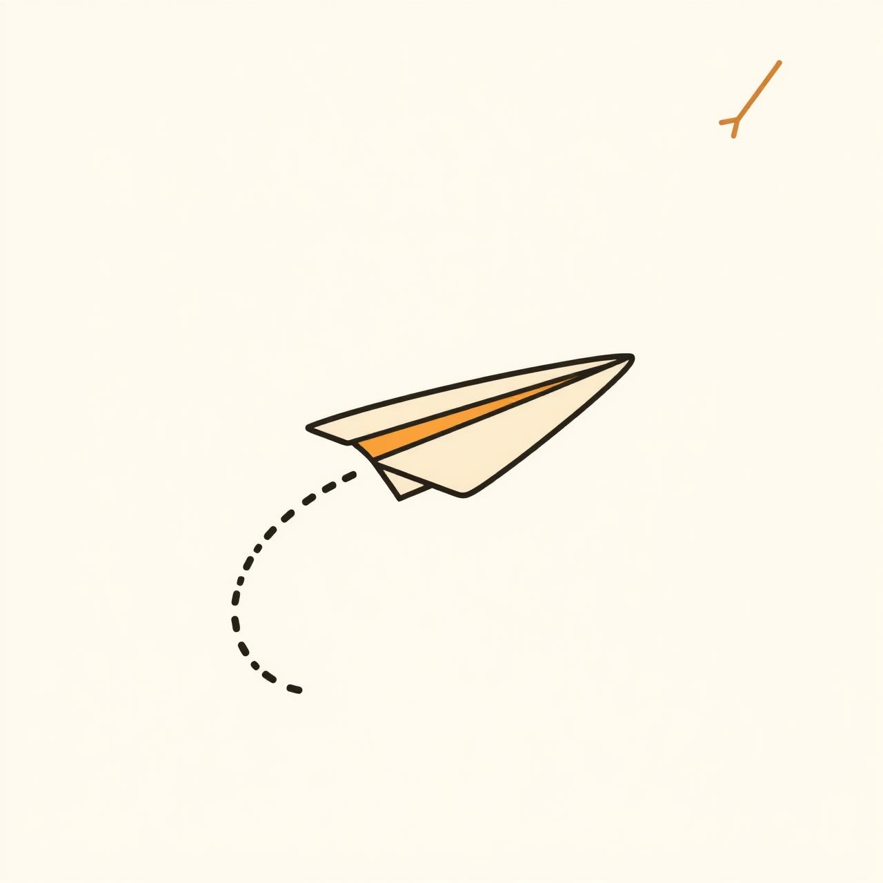 딸이 종이비행기를 날리며 웃는 모습