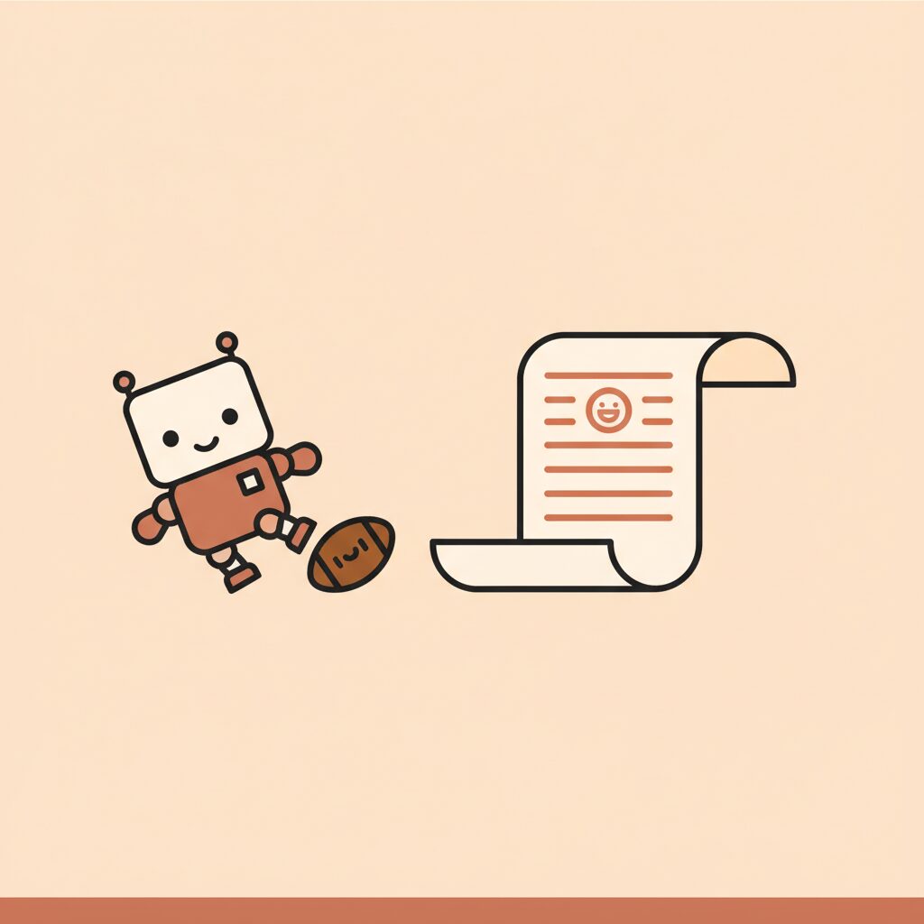 Robô humanoide aprendendo habilidades básicas como chutar bola