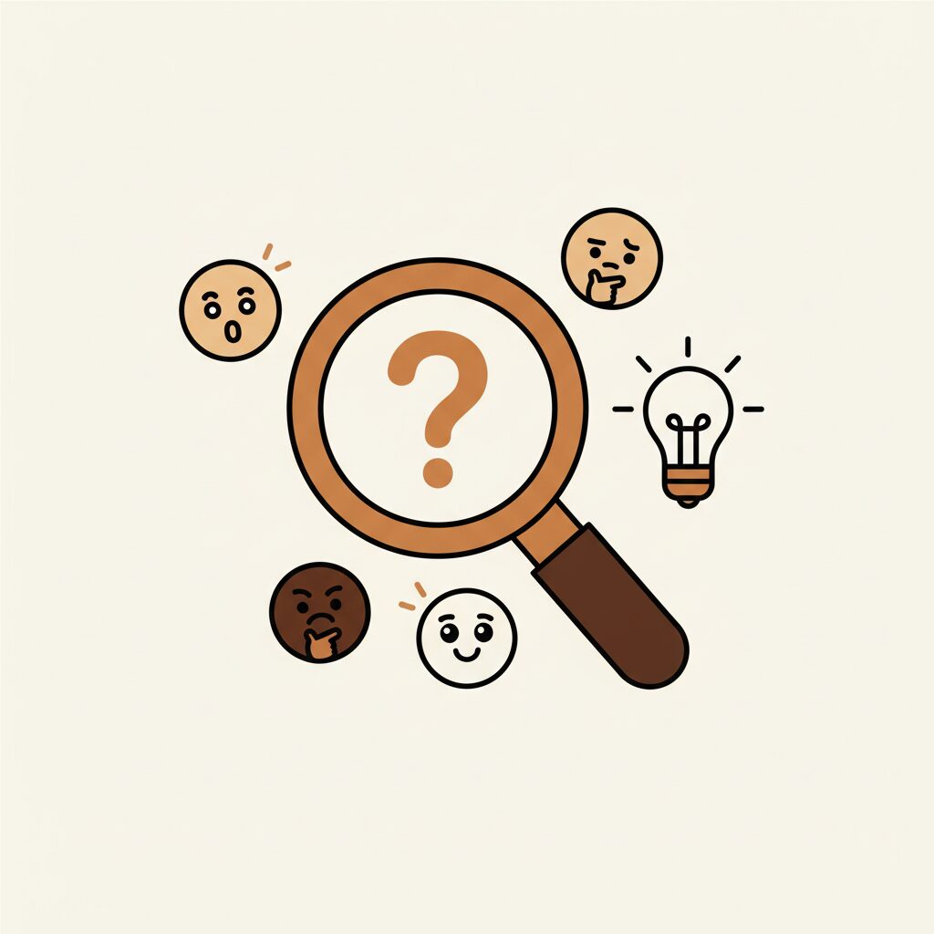 Enfant curieux explorant le monde avec une loupe, symbolisant la découverte authentique