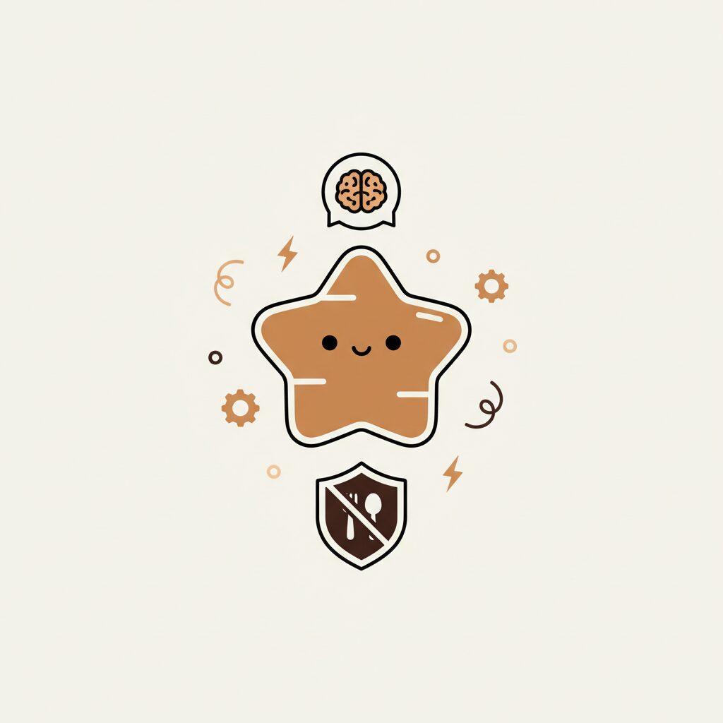 子どもが星形にんじんをお皿に並べて楽しむ様子　カラフルな野菜を使ったAI提案の給食アイデア