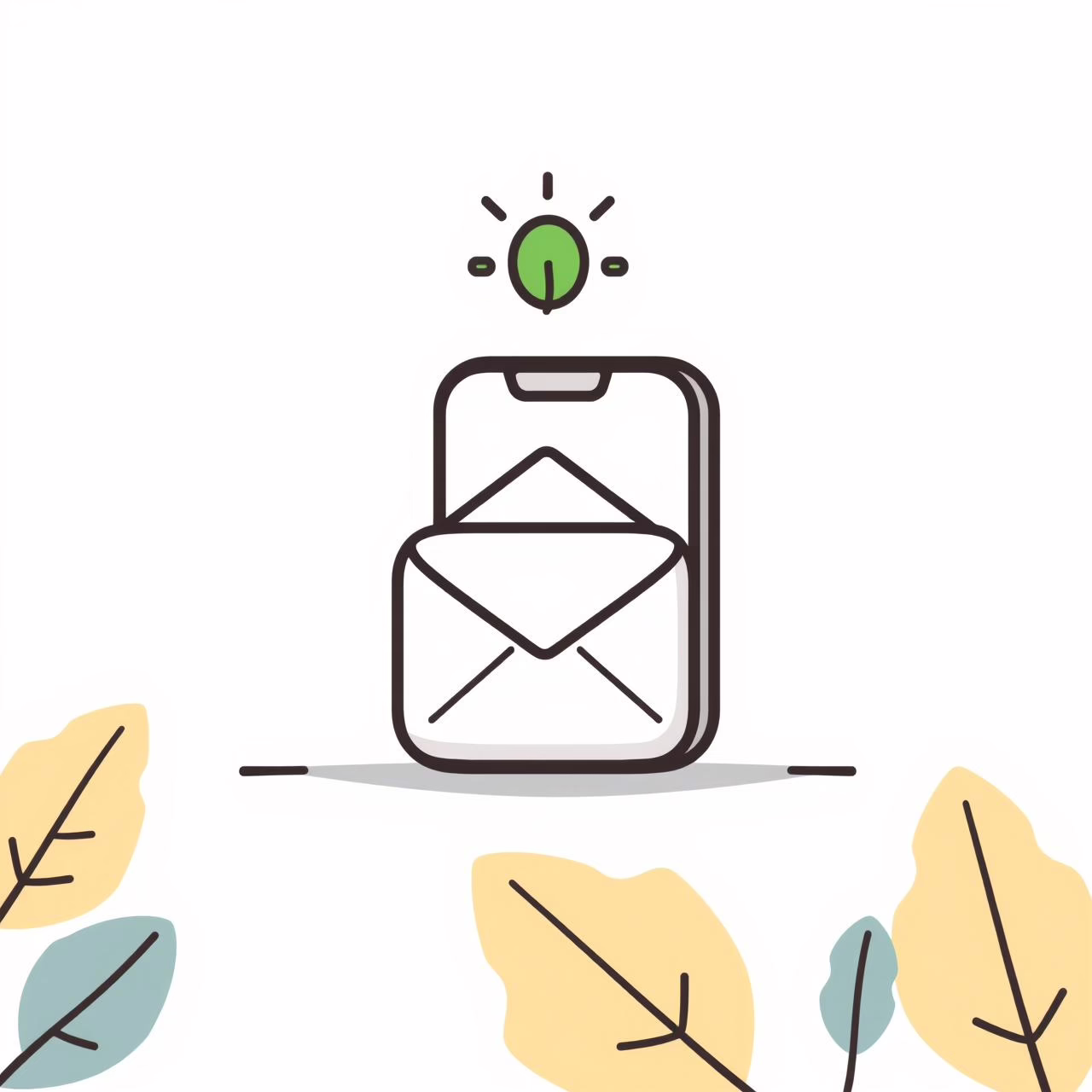 年轻人用手机处理工作信息