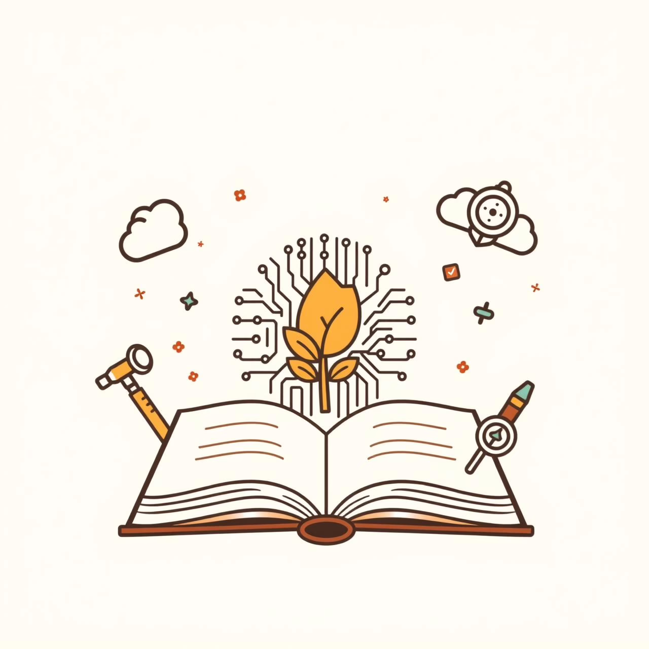 가족이 함께 AI 도구를 활용해 여행 계획을 세우는 장면