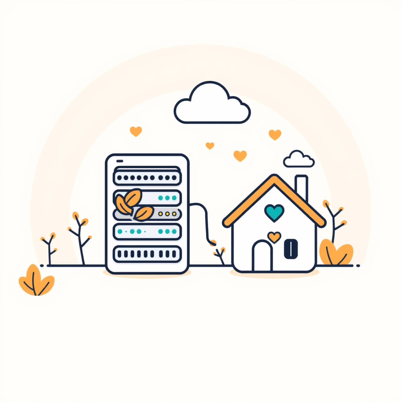 가족이 공원에서 AI 기술에 대해 이야기하는 모습