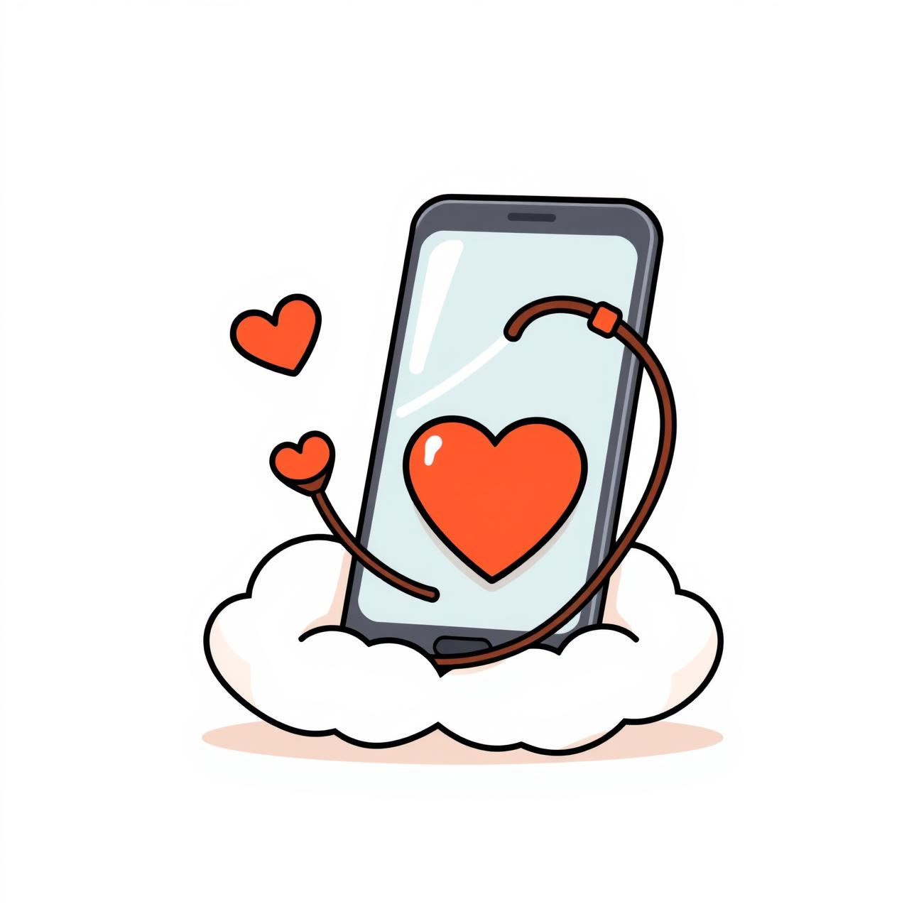 Người cha châu Á cầm điện thoại thông minh kiểm tra sức khỏe cùng con gái nhỏ