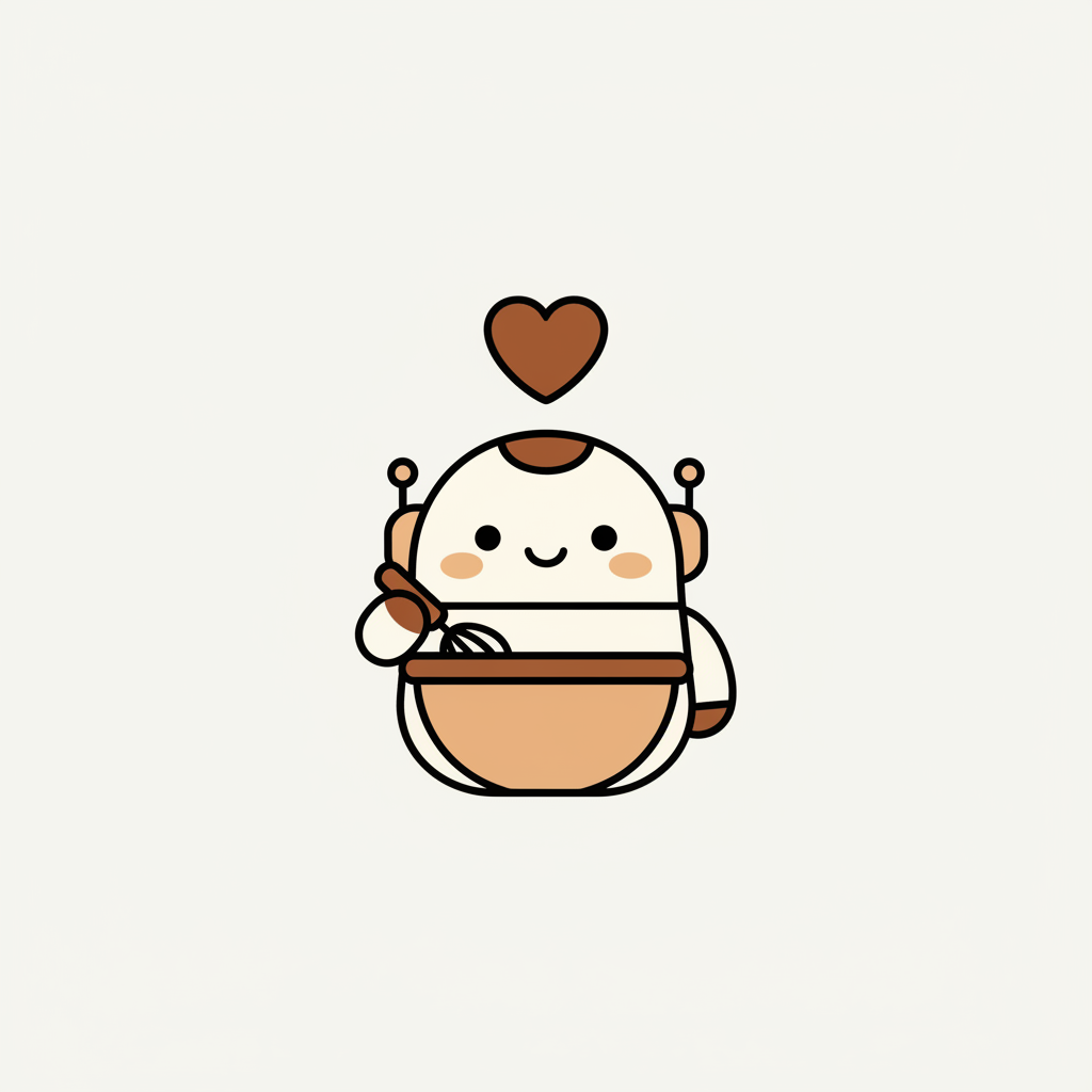 Robot culinaire assisté par IA et enfants cuisinant