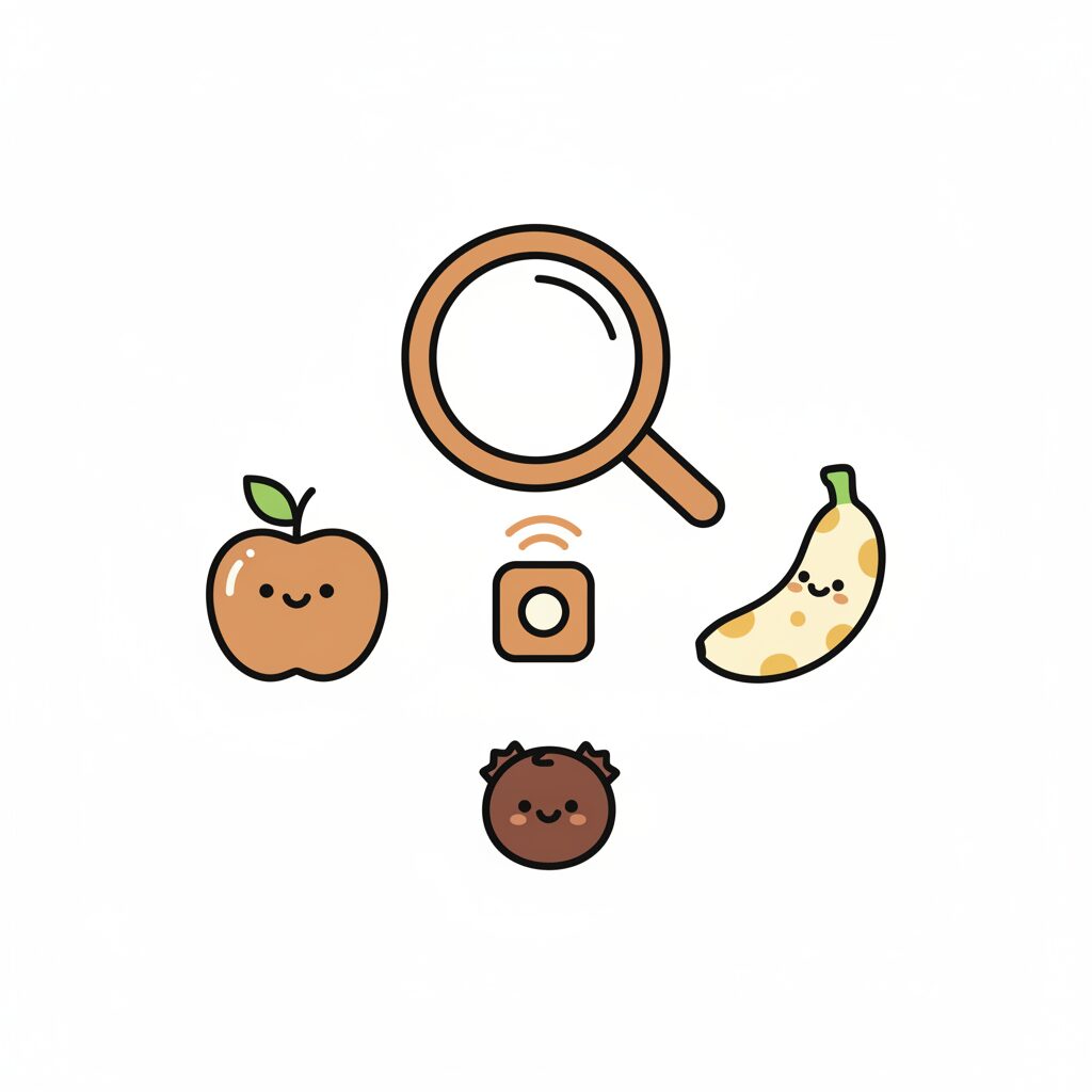 Famille examinant des étiquettes alimentaires au supermarché