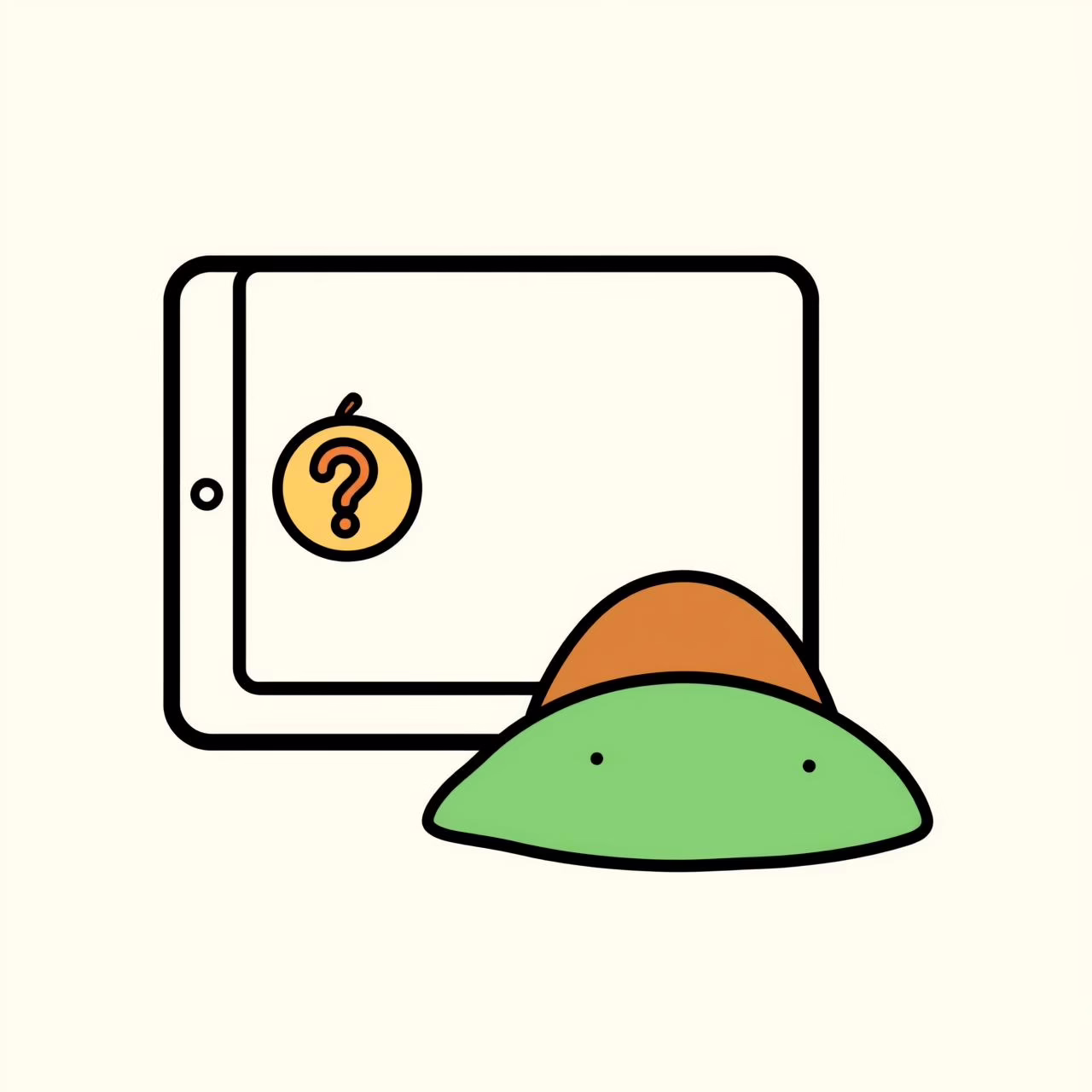 Parent and child examining fireflies outdoors with tablet