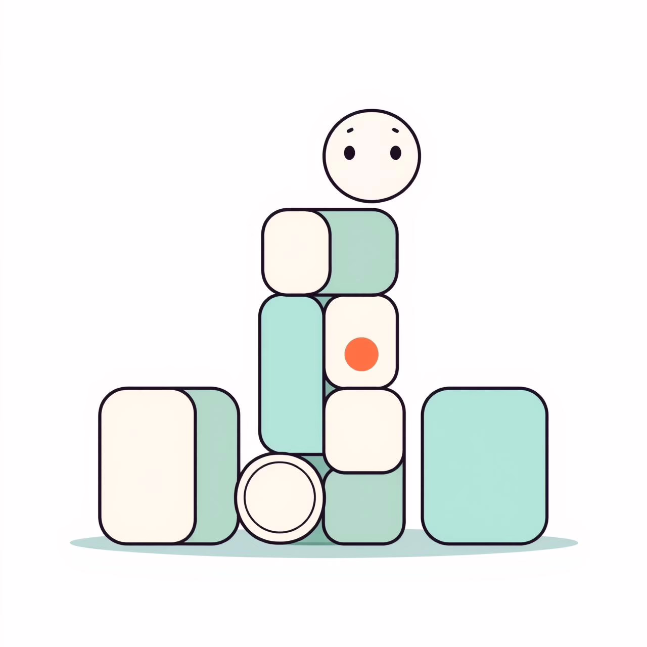 Children building with colorful blocks creating a collaborative structure