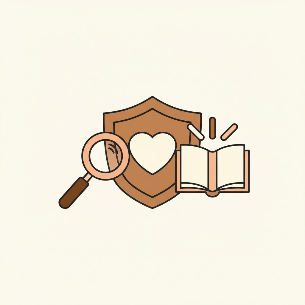 親子でプリズムを使った光の実験を楽しむ様子