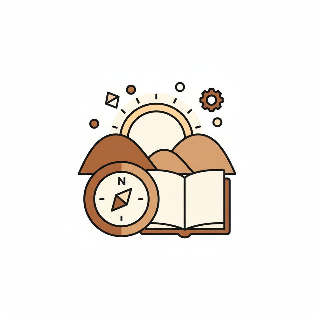 Padre e hijo abrazados mirando al horizonte con esperanza y confianza