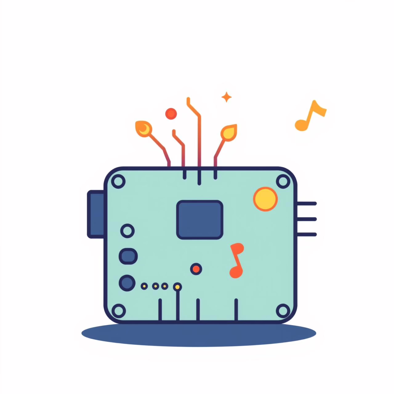 Enfant curieux examinant les composants électroniques d’un ancien smartphone démonté