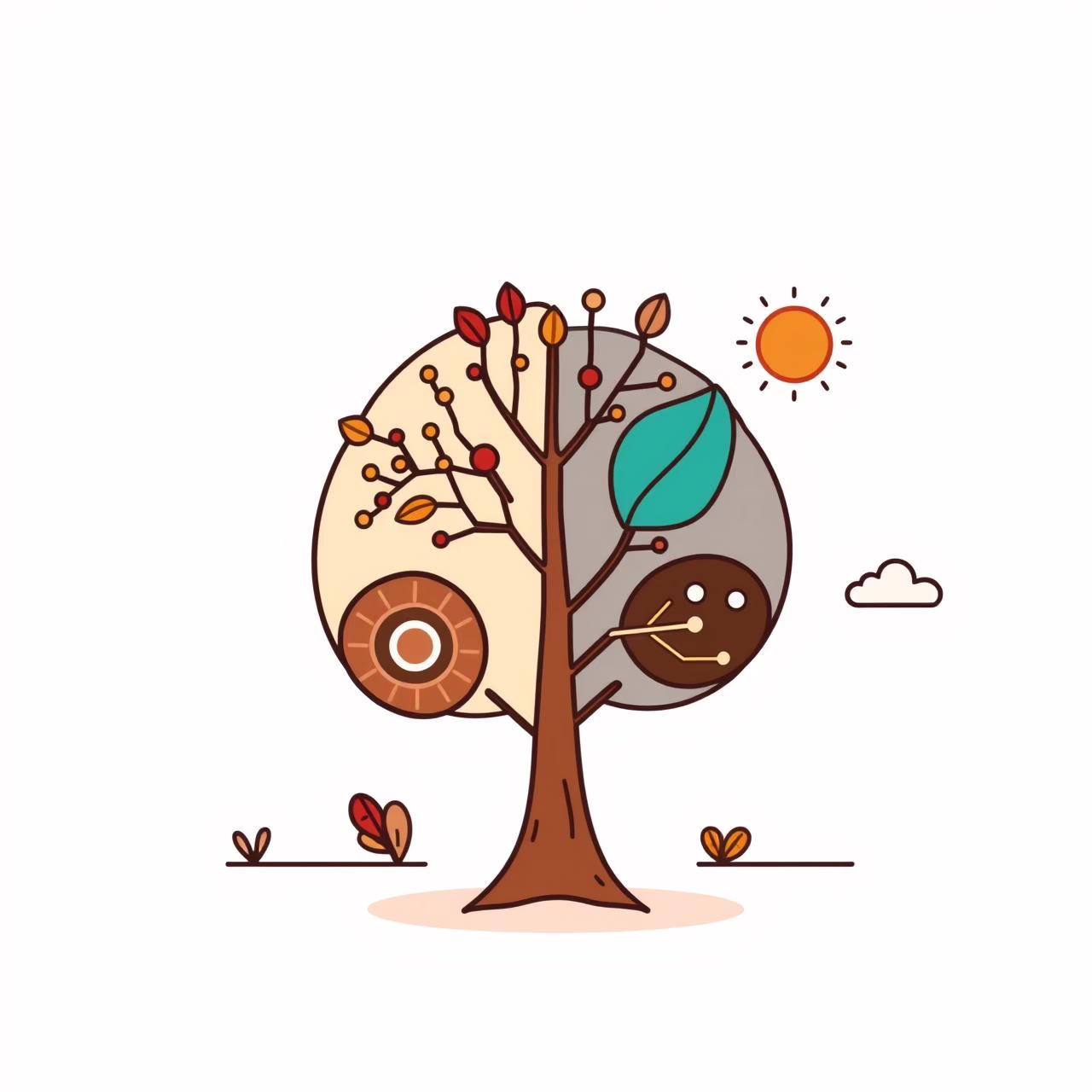 أطفال يلعبون مع لابتوب تعليمي في الحديقة