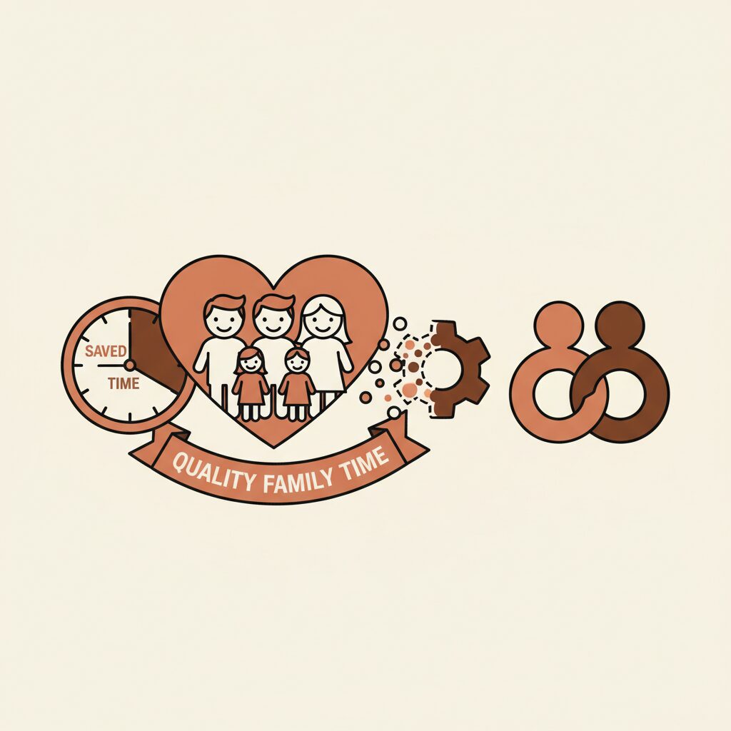 Famille partageant un moment joyeux autour d'un repas