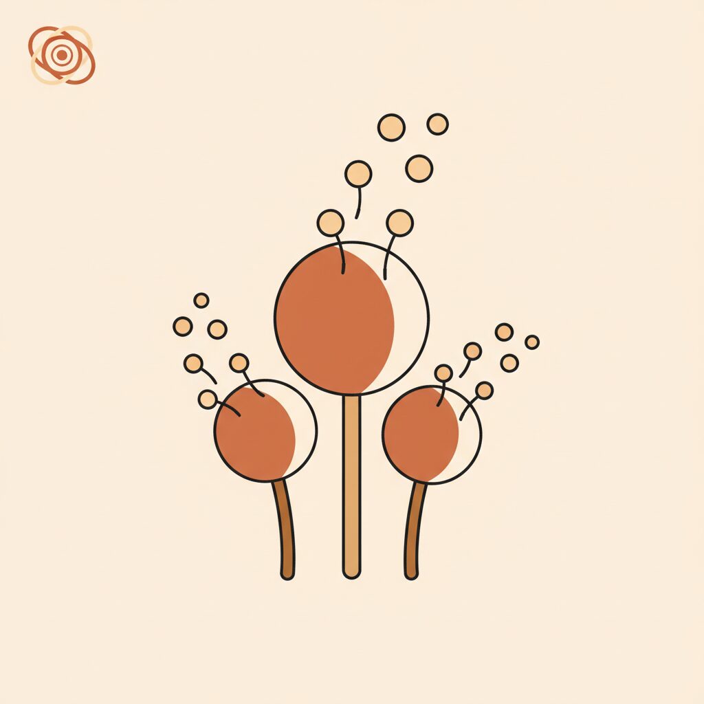 父亲牵着女儿的手走在蒲公英飞舞的小路上