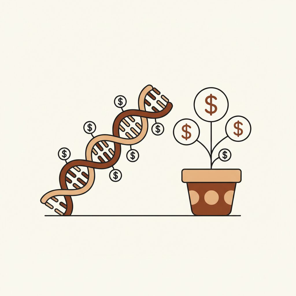 Graphique montrant la croissance explosive du marché CRISPR