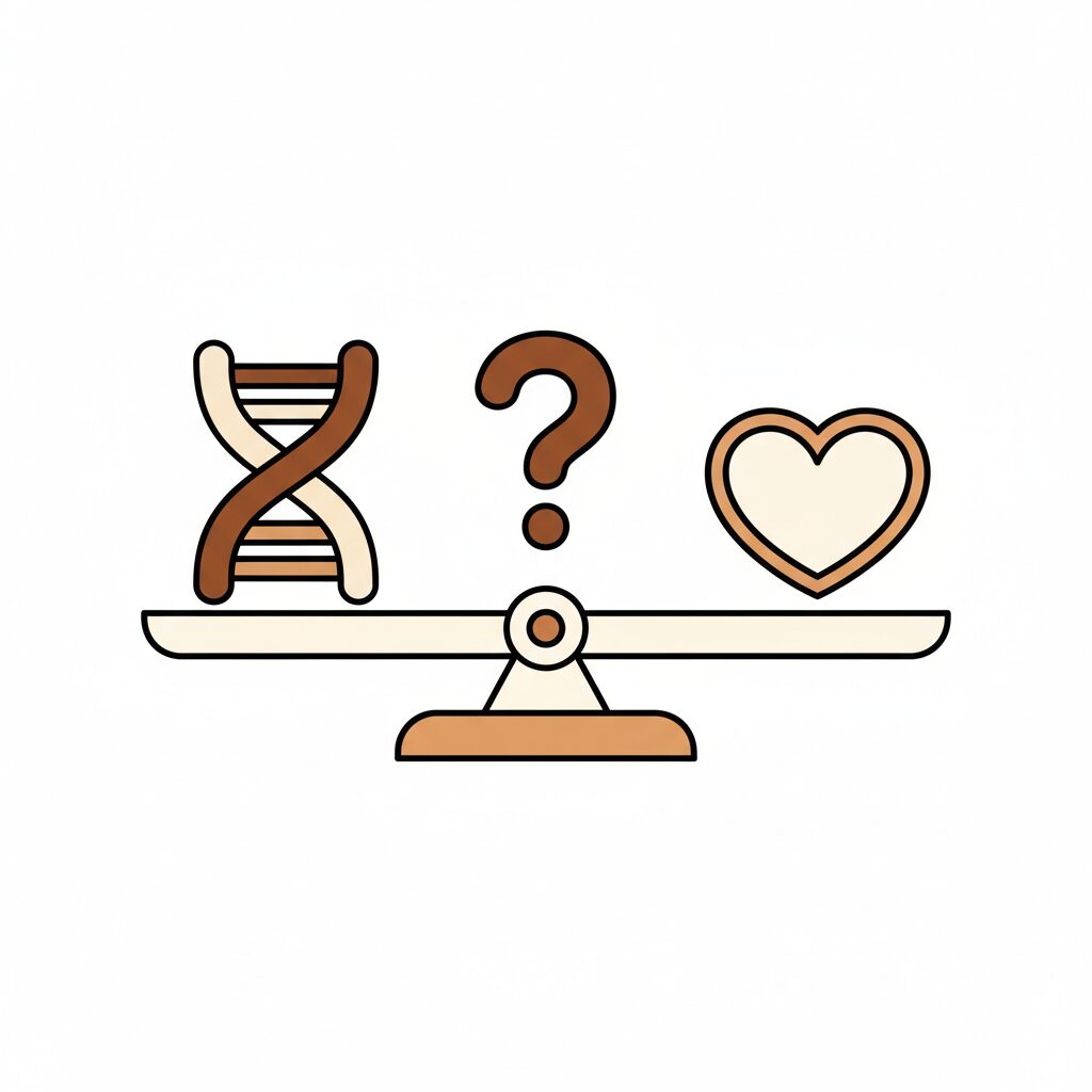 Parent et enfant discutant des dilemmes éthiques autour d'un livre