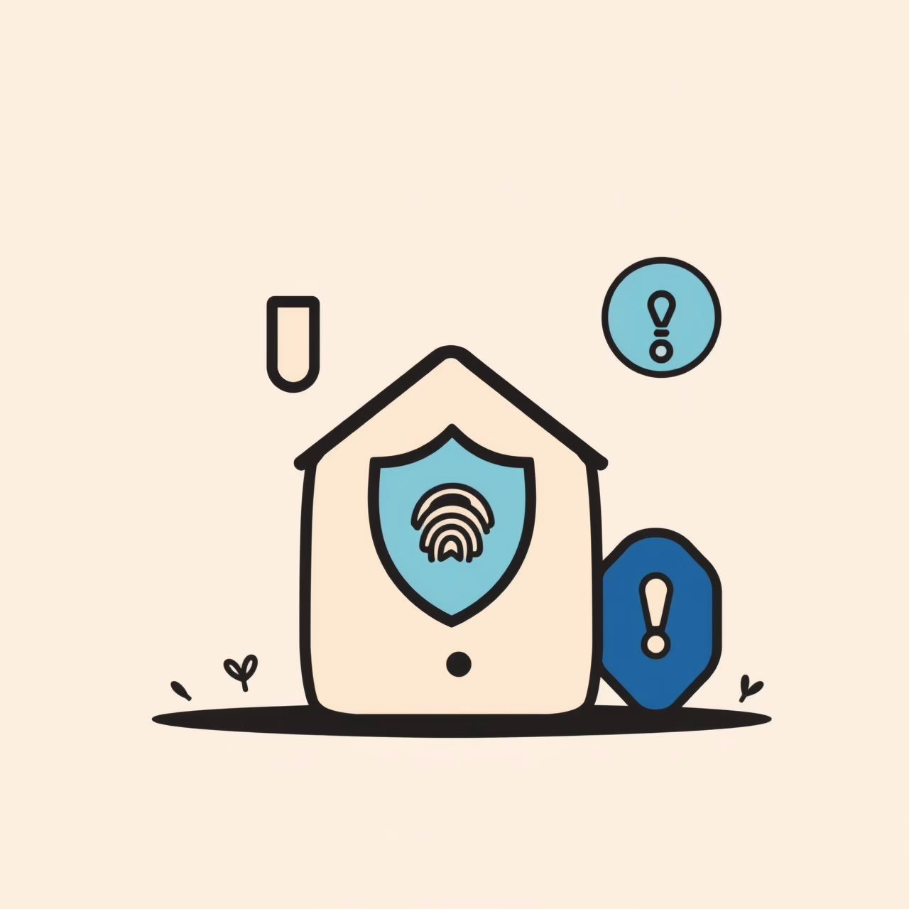 Familia usando dispositivos digitales juntos en casa con seguridad