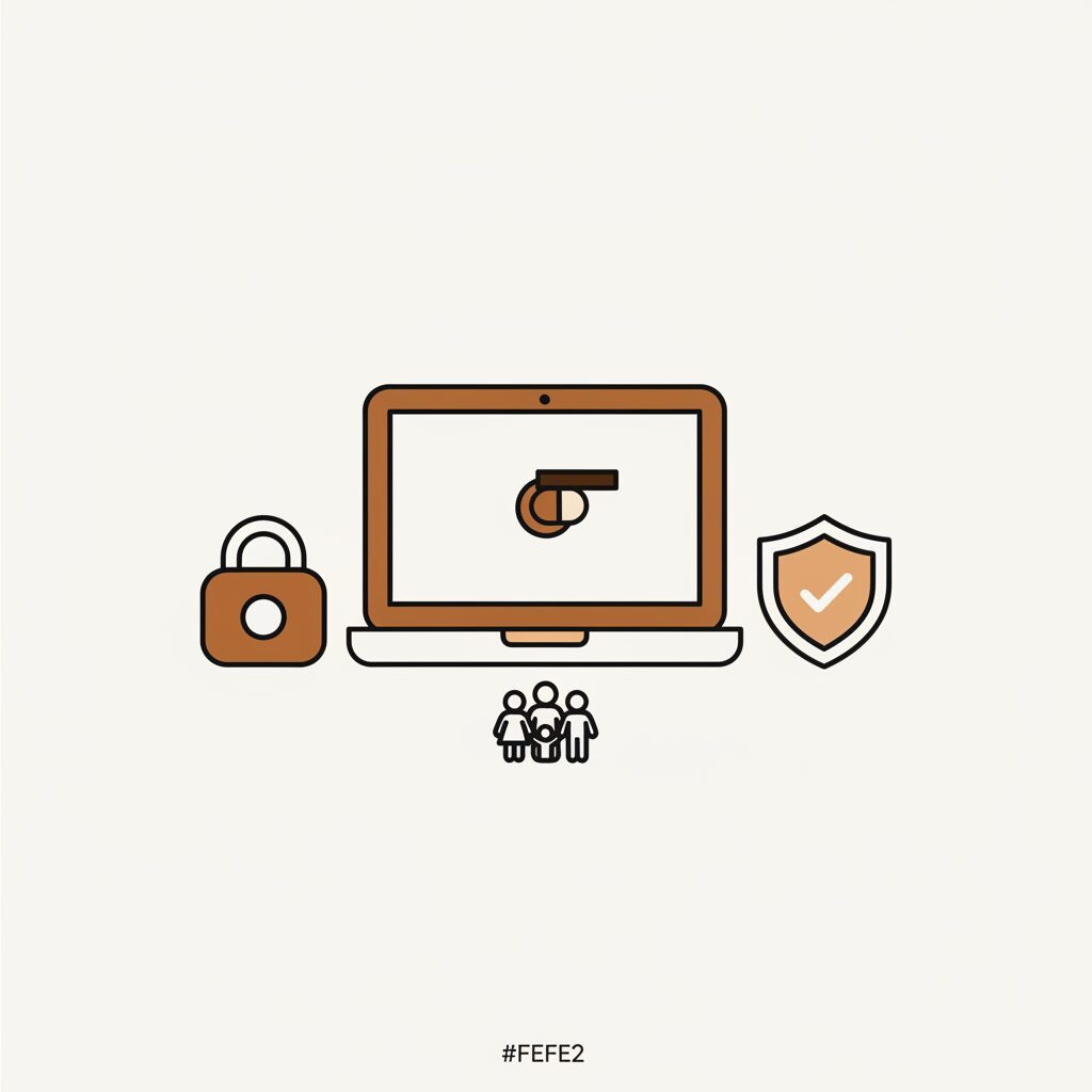 Laptop with physical camera slider being toggled by parent