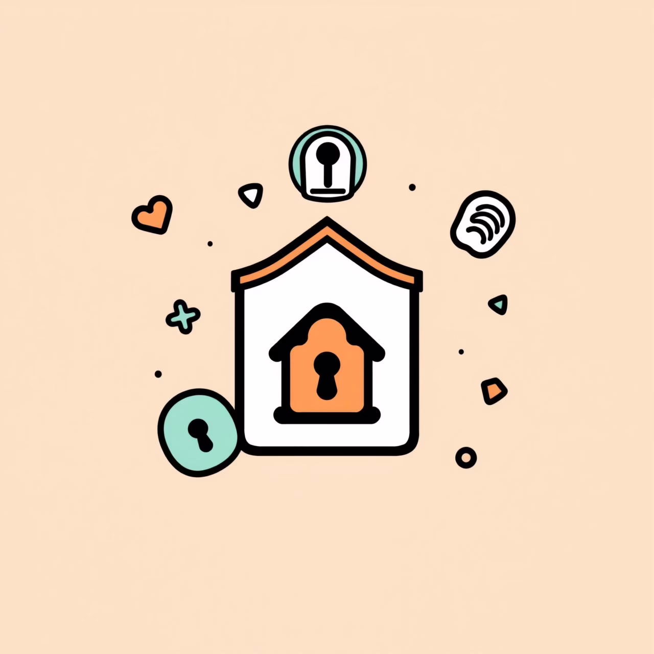 Ilustrasi keamanan keluarga dengan passkeys