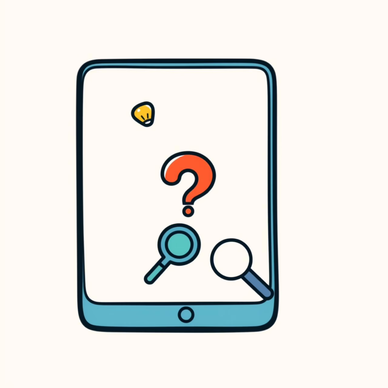 Child exploring educational content on tablet with parent nearby