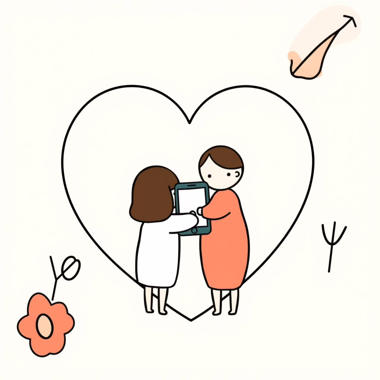 Famille partageant un moment complice autour d'une tablette, sourires chaleureux