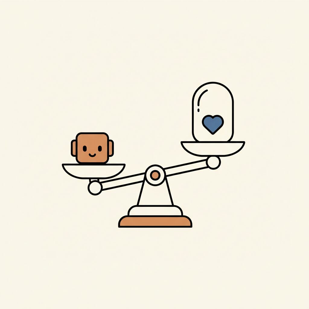 父女与机器人互动