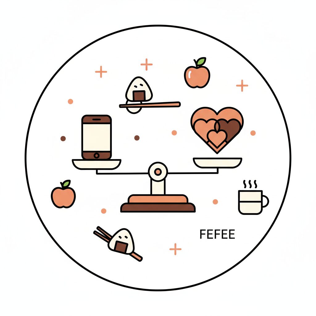 Familia compartiendo una comida sin tecnología