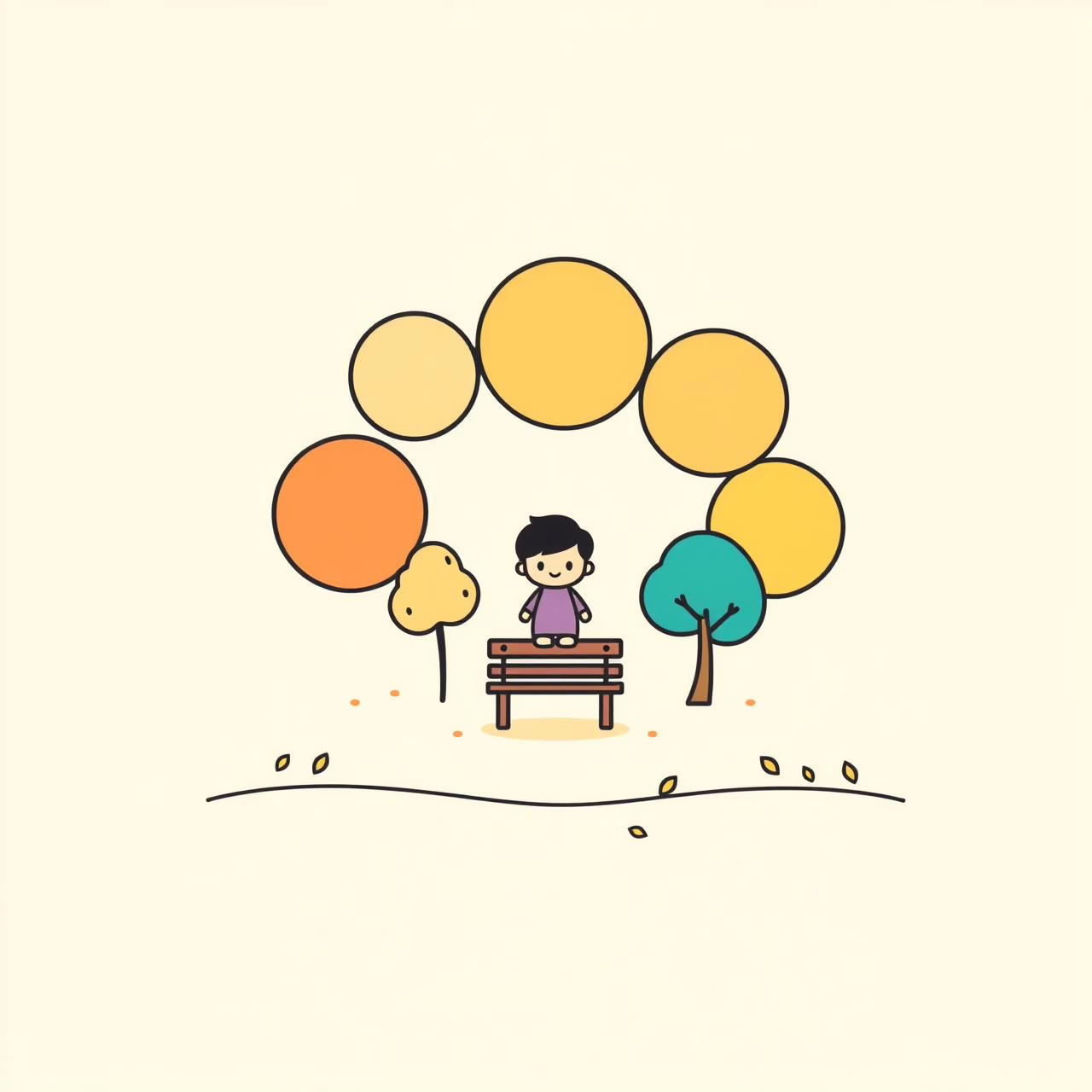 Children playing in a green environment with technological elements