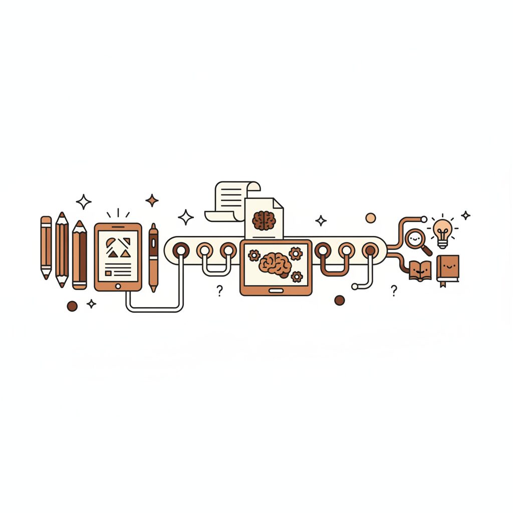 Enfant connectant des câbles à un ordinateur portable