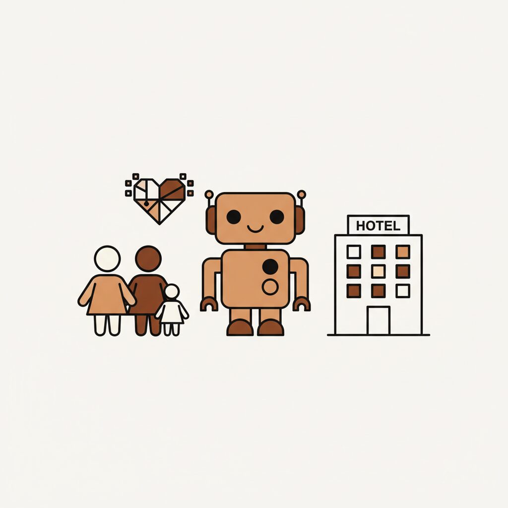 Robot chào đón tại khách sạn