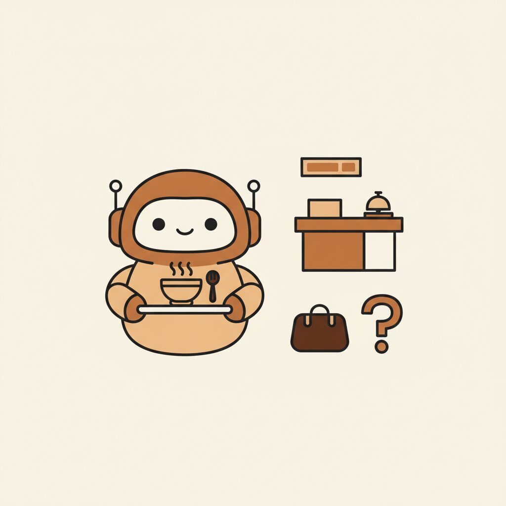 Robot phục vụ trong khách sạn