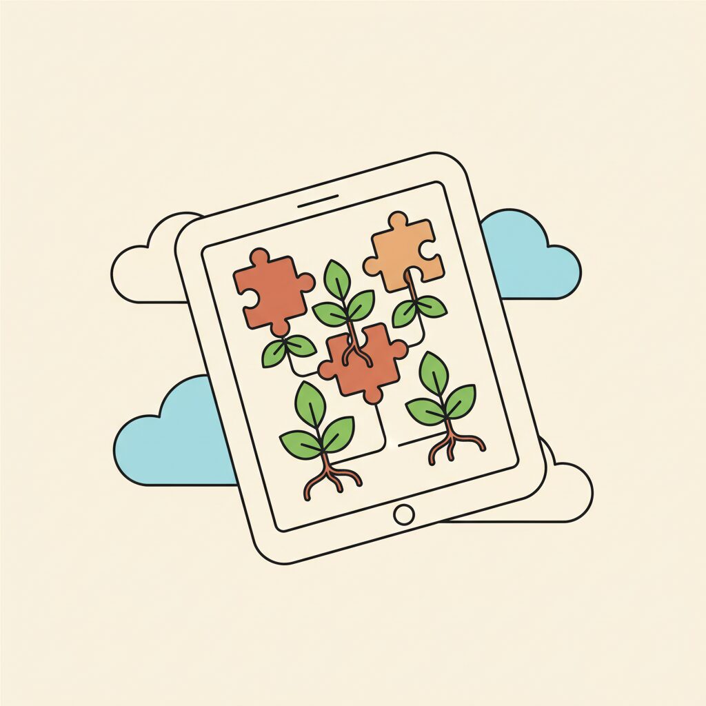 孩子在平板上创作数字艺术作品