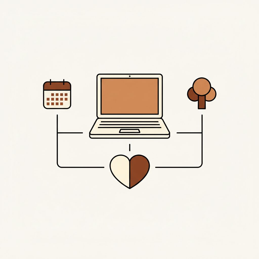 Cha mẹ và con cùng sử dụng laptop AI