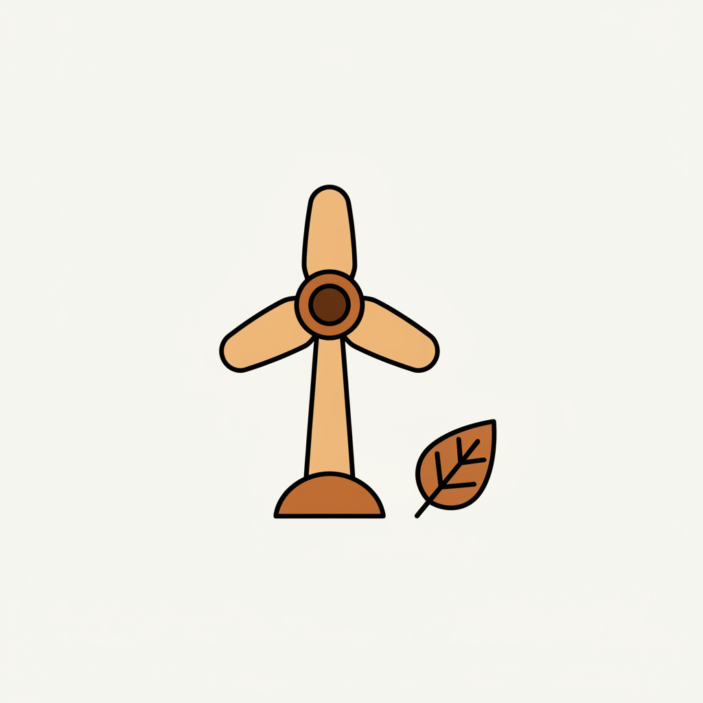 푸른 초원 위에서 돌아가는 풍력 발전기들의 모습