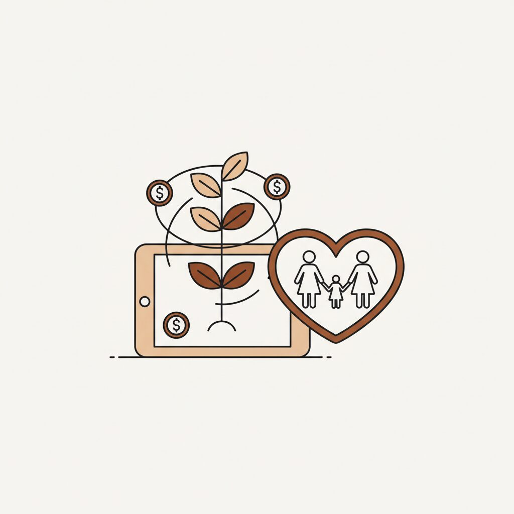 Parents et enfants cuisinant ensemble dans la joie, avec des ingrédients frais et colorés