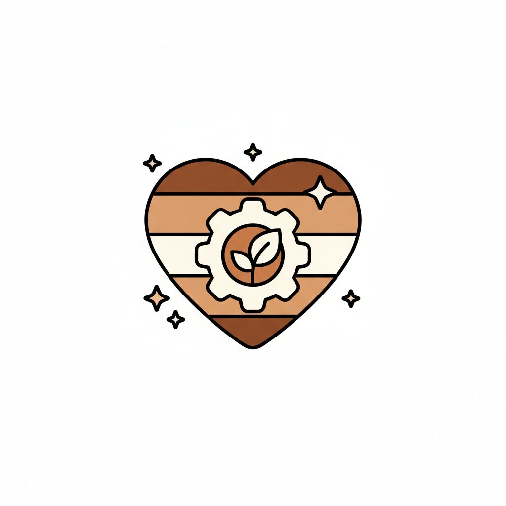 Cha con cùng xem hoàng hôn với biểu tượng công nghệ