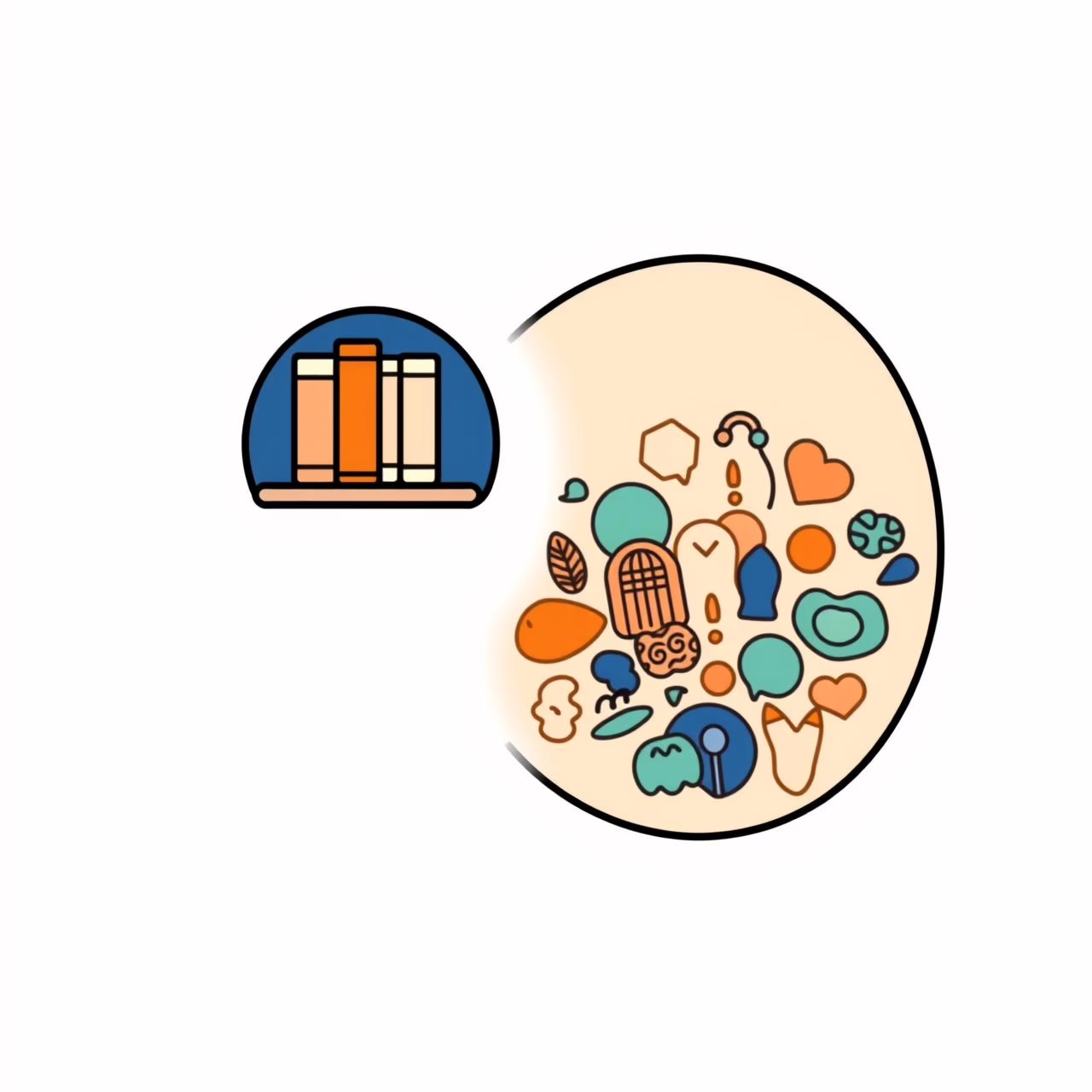 Hands holding a magnifying glass over multiple language scripts