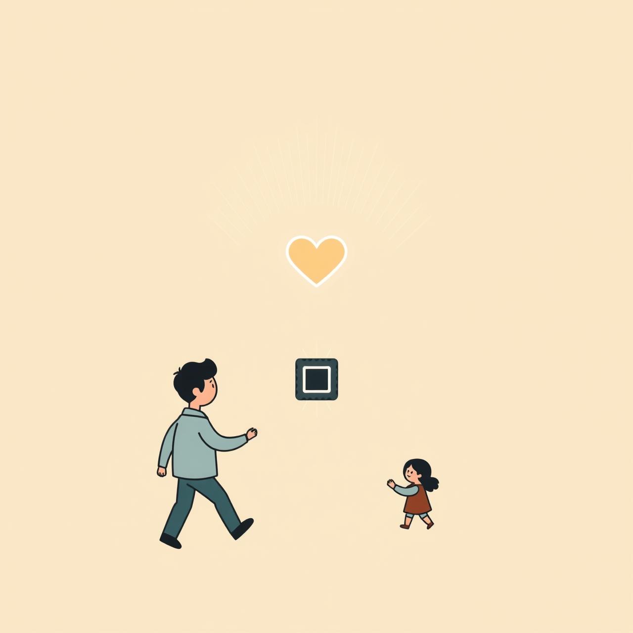 Pai e filha explorando tecnologia com curiosidade