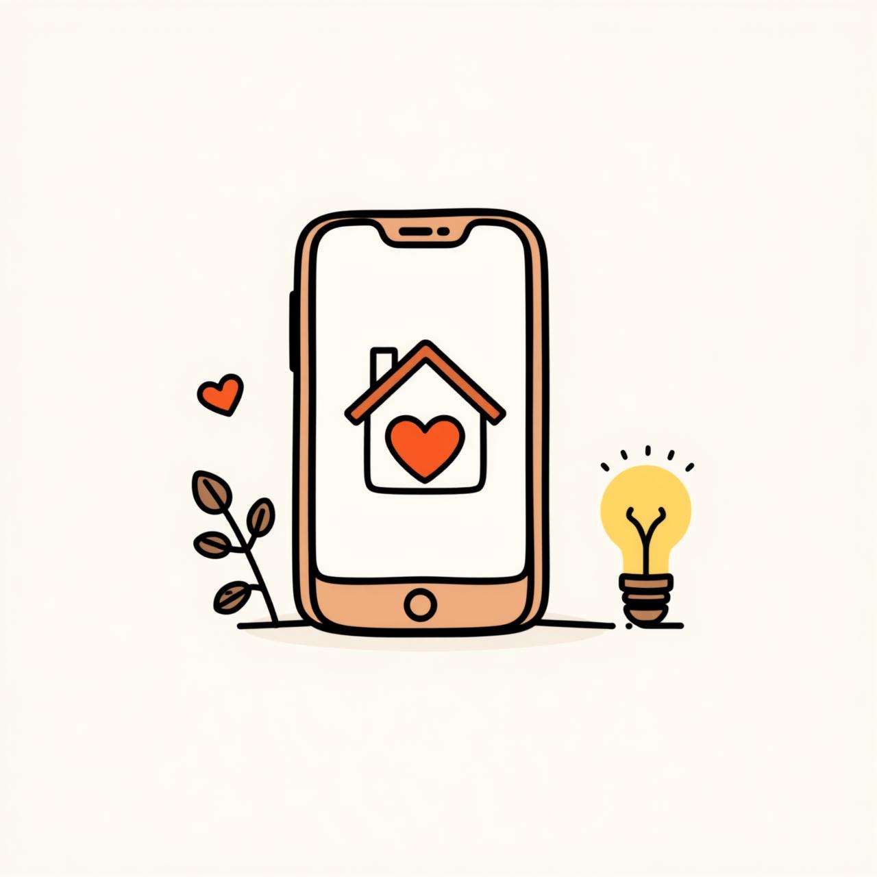 Familia compartiendo momento tecnológico con calidez