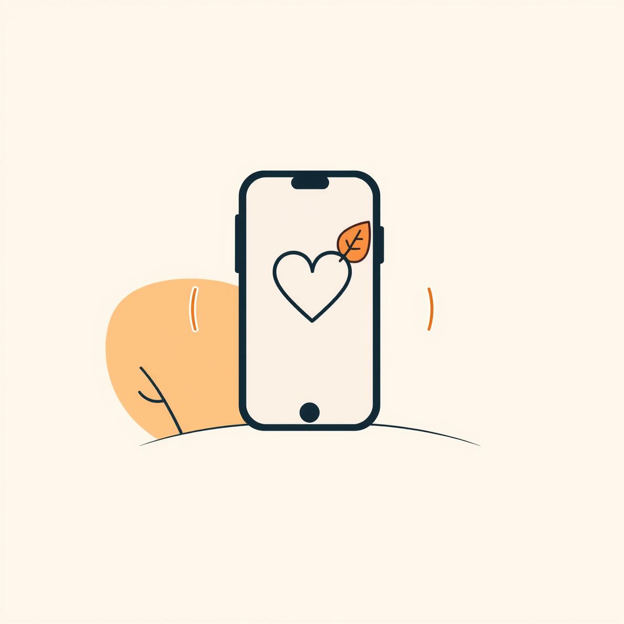 智能手机显示健康监测界面,家庭温馨背景