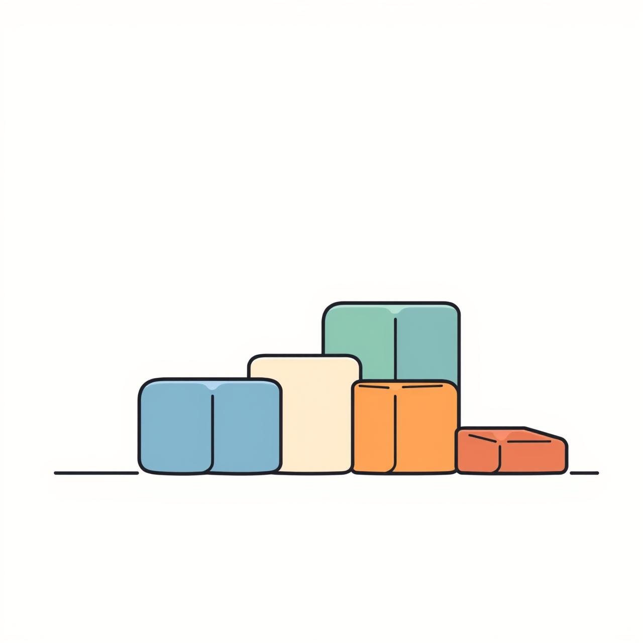 Criança construindo com blocos de montar criativamente