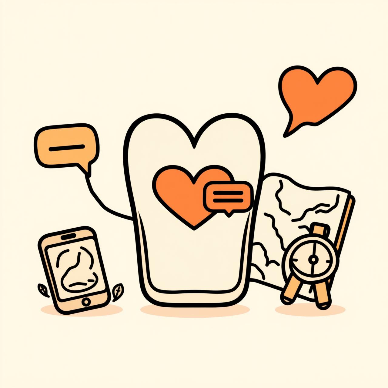 Family hiking together and making decisions based on facial cues