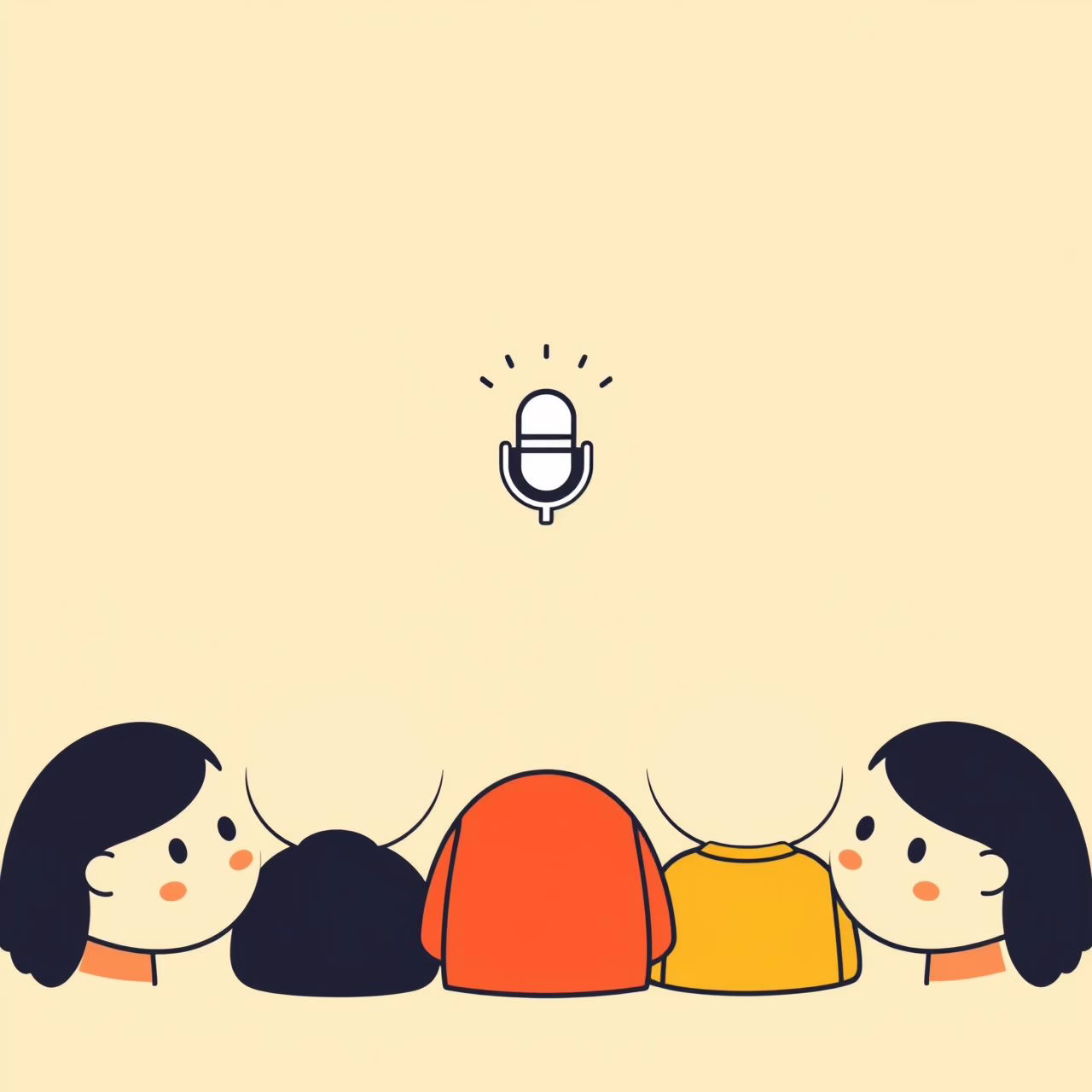 Family gathered for storytelling session