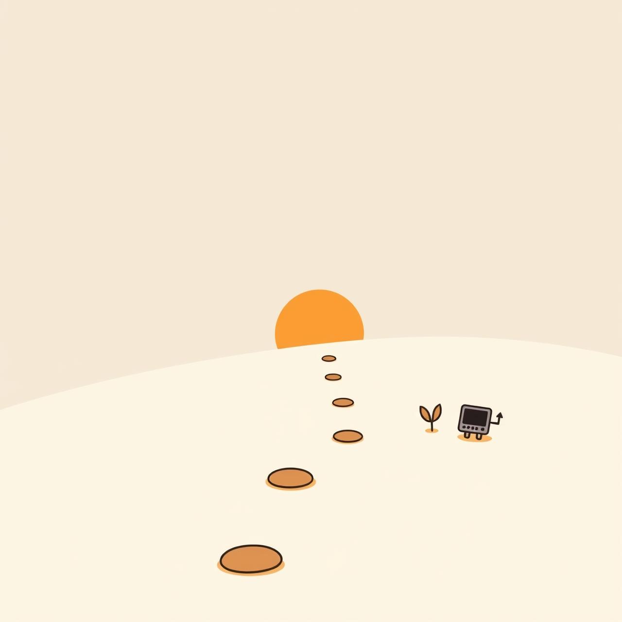 가족이 공원에서 미래에 대해 이야기하며 걷는 모습